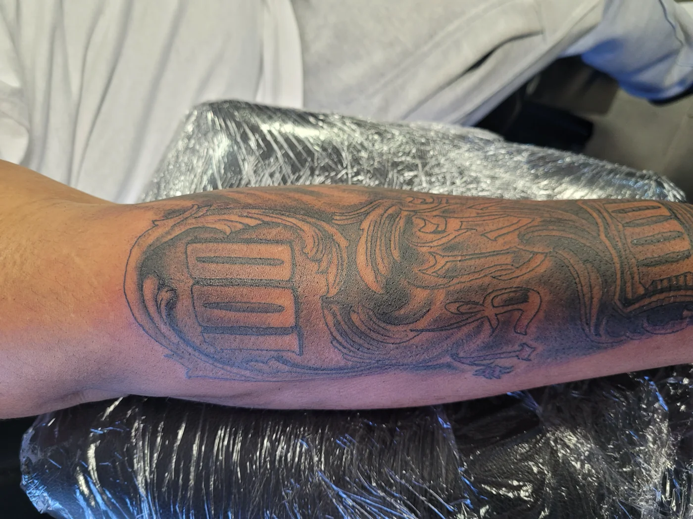hundred dollar bill forearm realism las vegas — Las Vegas tattoo portfolio at Work of Art