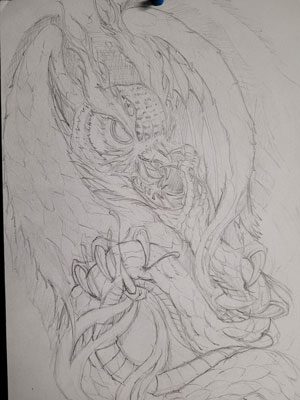 Graphite drawing — 8.5 × 11 in. — Joshua Cole original art, Work of Art Las Vegas, Work of Art Tattoo & Piercing, Las Vegas