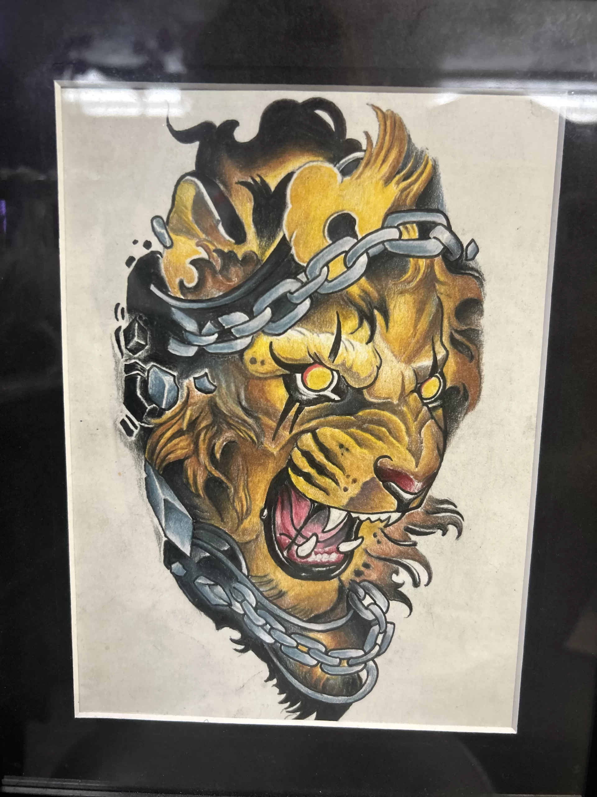 Prismacolor on Bristol paper — Joshua Cole original art, Work of Art Las Vegas Close-up…, Work of Art Tattoo & Piercing, Las Vegas