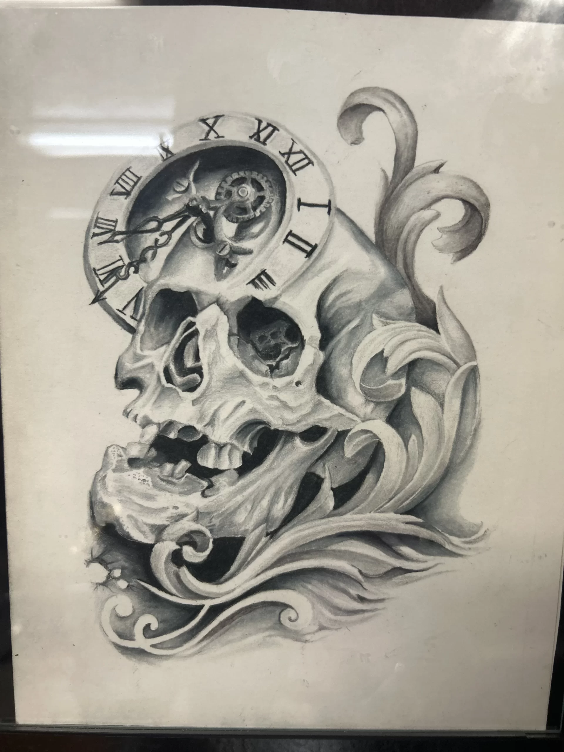 Prismacolor on Bristol paper — Joshua Cole original art, Work of Art Las Vegas Alternate angle, Work of Art Tattoo & Piercing, Las Vegas