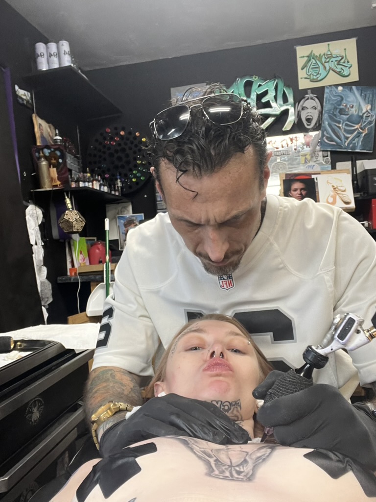 Custom tattoo completed at Mike Tyson house party — Joshua Cole Work of Art Las Vegas