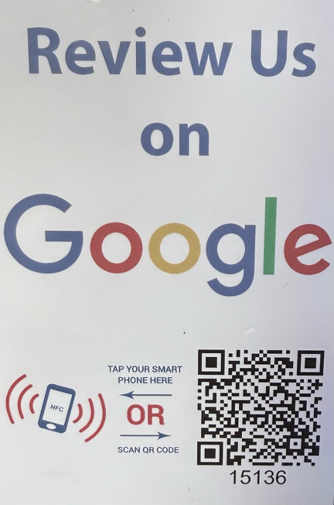Review Work of Art Tattoo on Google — tap NFC or scan QR code in Las Vegas studio